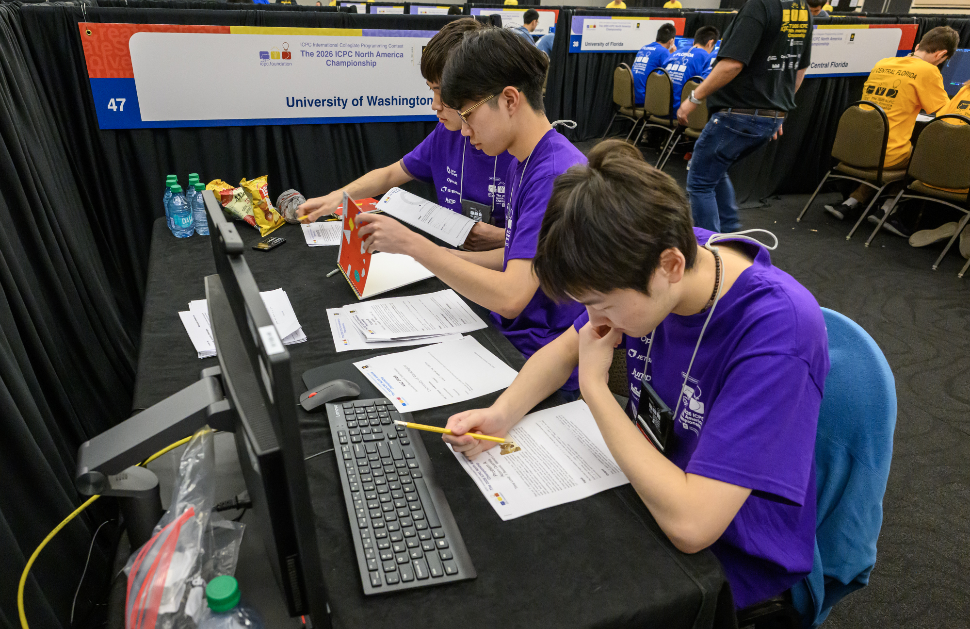 UW team competing at the 2026 ICPC North America Championship